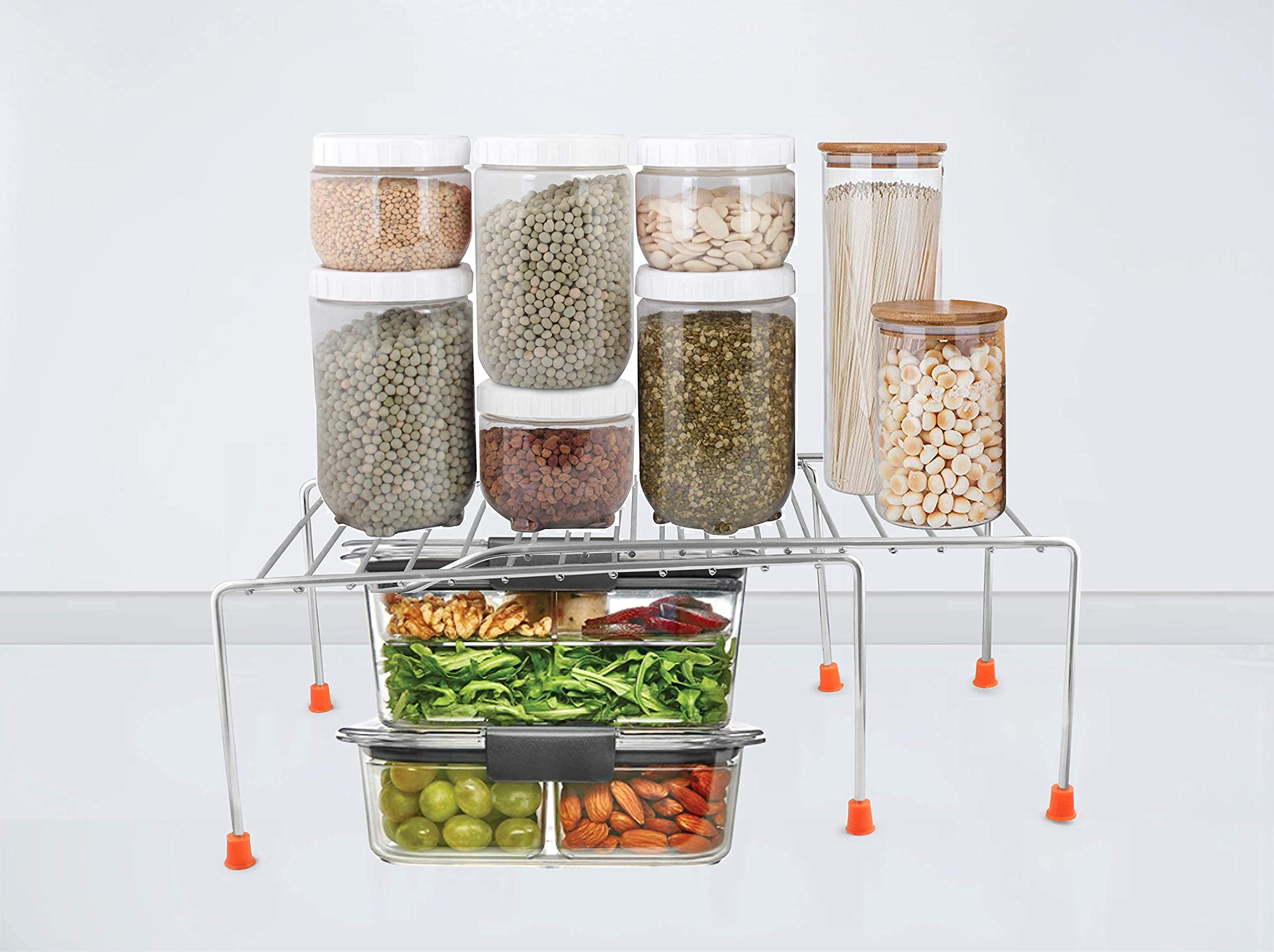 Unify Stainless Steel Kitchen Dish Rack, Expandable Storage Shelves for Kitchen Cabinets, Kitchen Organizer, Kitchen Storage rack, kitchen accessories items rack, Expandable Rack for Kitchen Storage, Extend Up to 580 mm, Silver (B08THYWQF5) Amazon Price History, Amazon Price Tracker