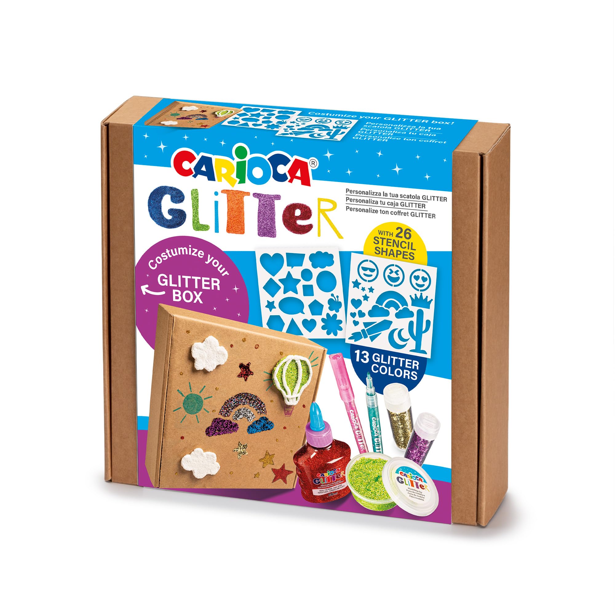 Kit colori Carioca Glitter Box 39 pz