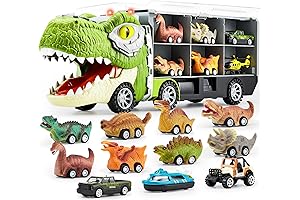 JOYIN Dinosaur Truck Set: 13-in-1 Dinosaur Toys for Limitless Adventure