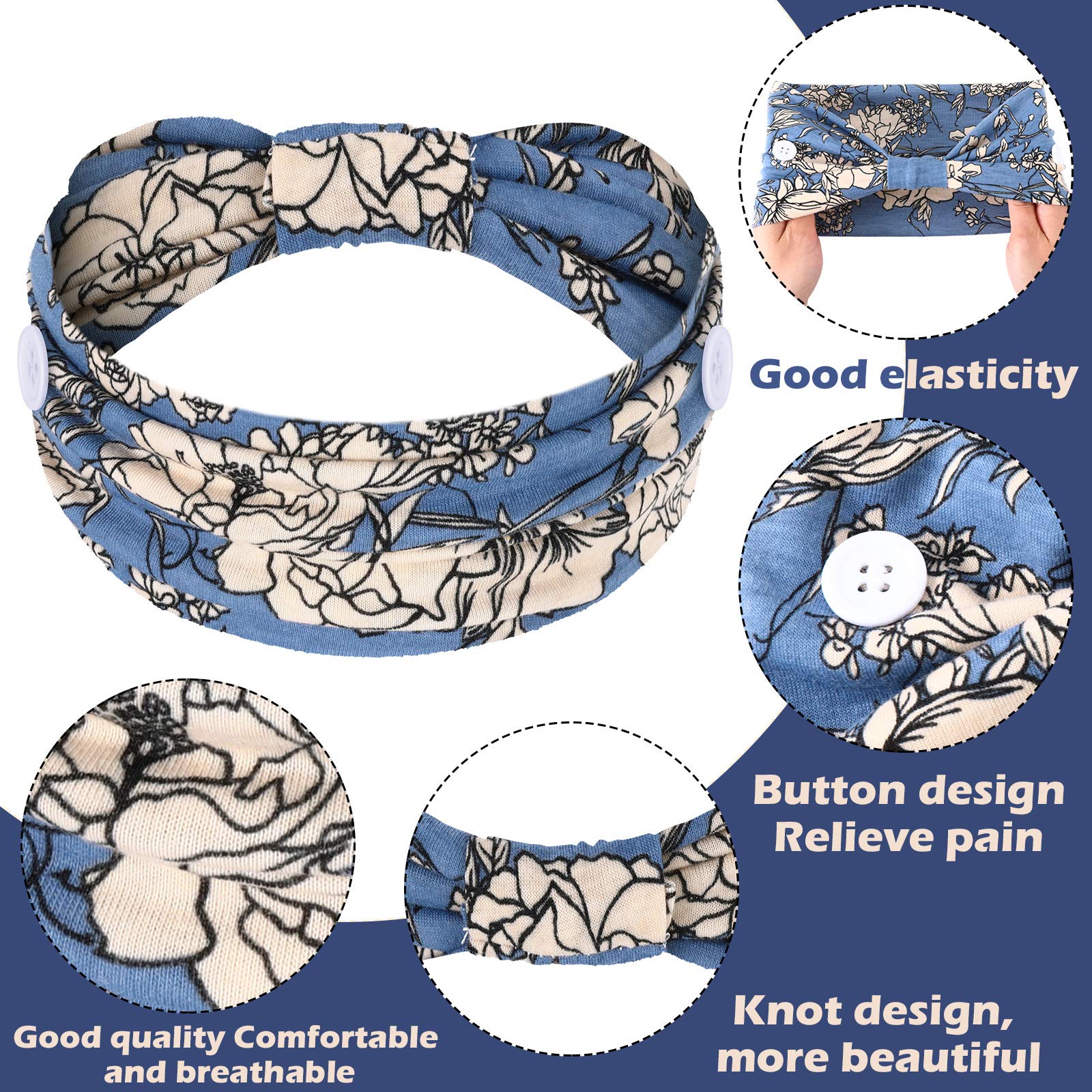 Amazon.com : WILLBOND 6 Pieces Nursing Headbands with  display picture 2