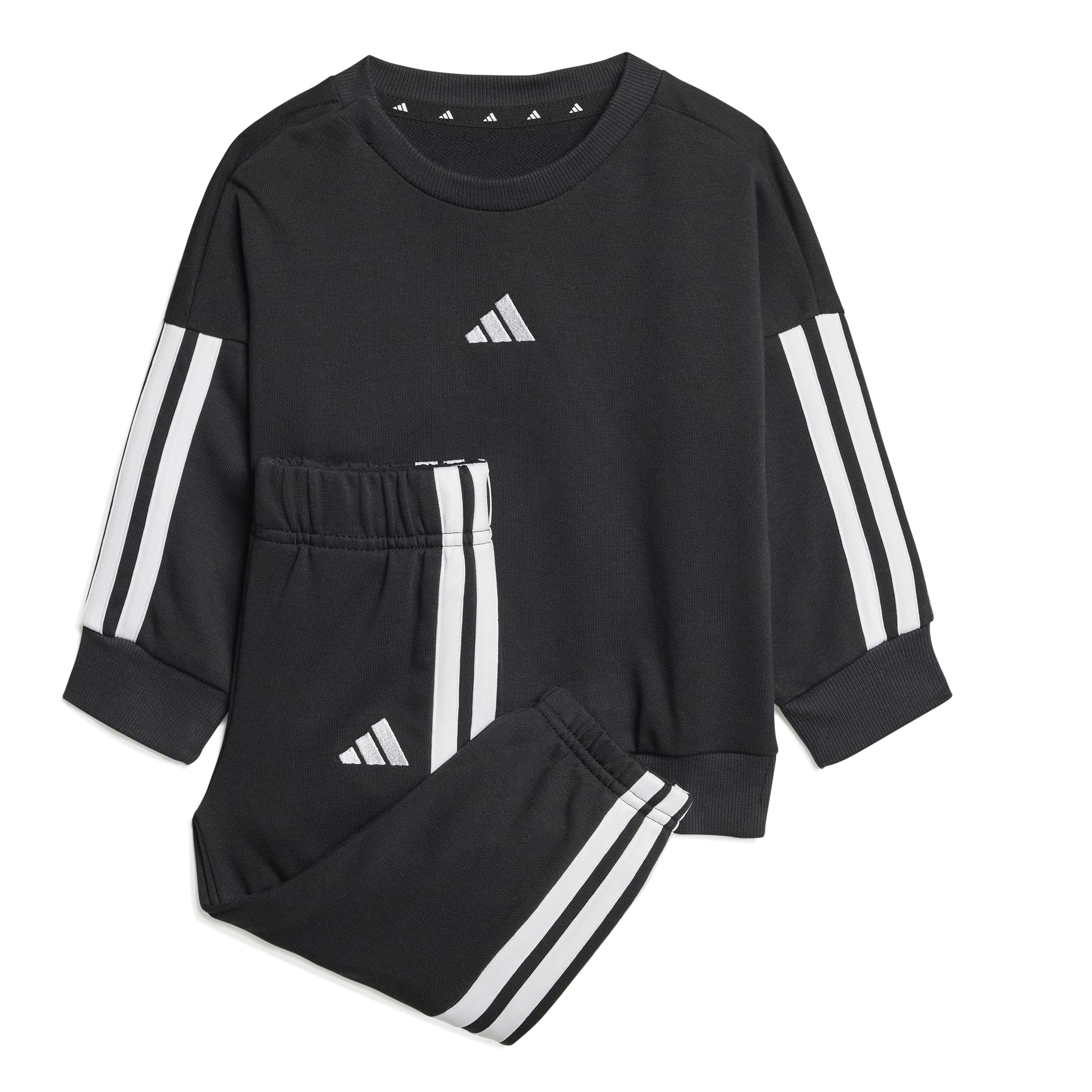 adidas Unisex Baby Essentials Jogger Track Suit, black/white, 18-24 Months