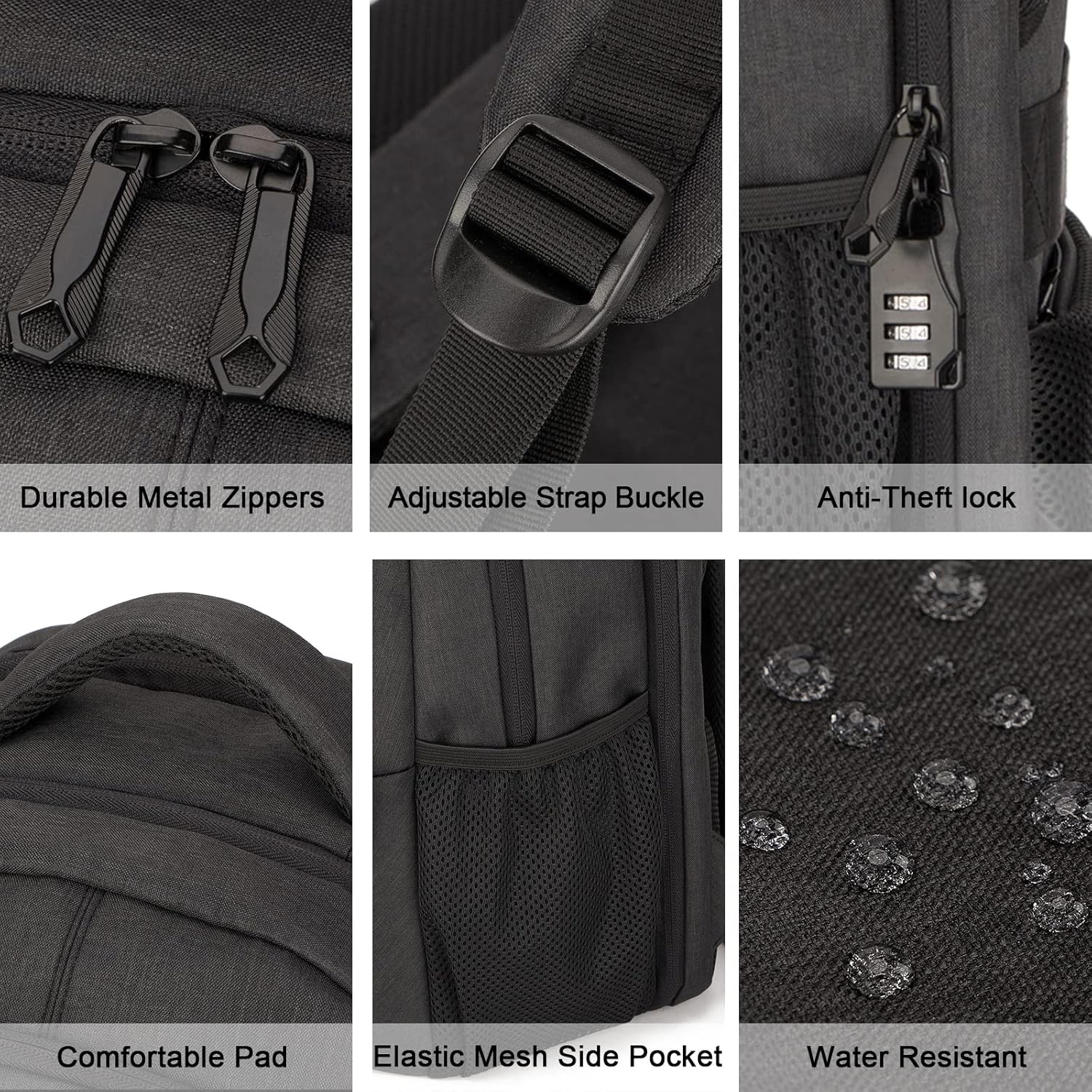 Laptop Backpack for Men,Water Resistant Travel Laptop Backpack with USB Charging Port,Anti Theft College School Backpack - Image 4