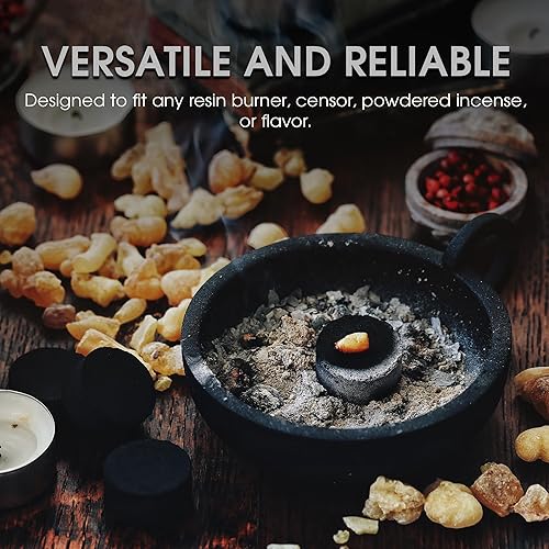 Miniatura 6 de Sunlight Tabletas de carbón para incienso - Tabletas de carbón ligero rápido - Luces de disco de carbón - Rollos de quemador de resina de 1.299 in -