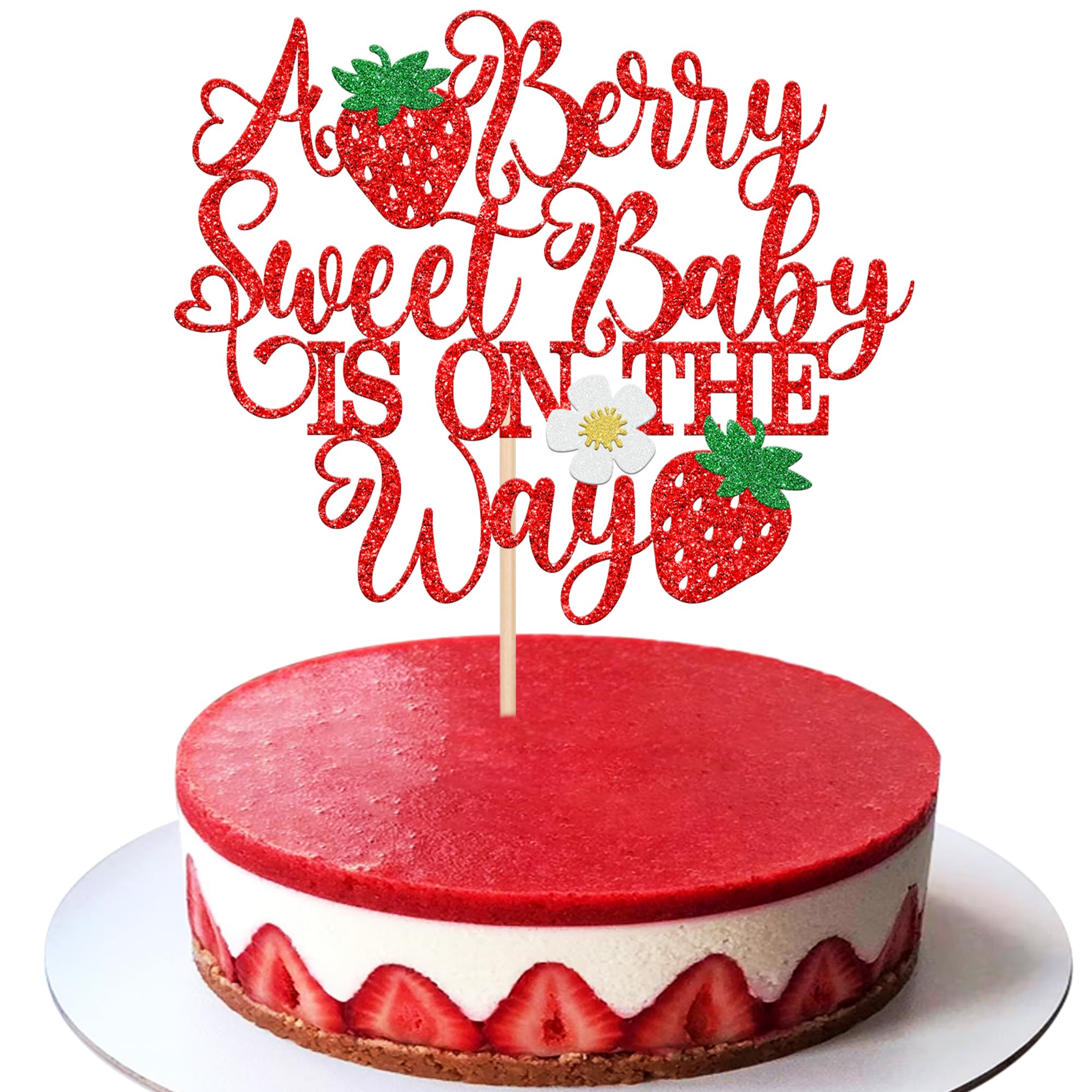 1st Birthday Cake Topper - Strawberry Theme -18