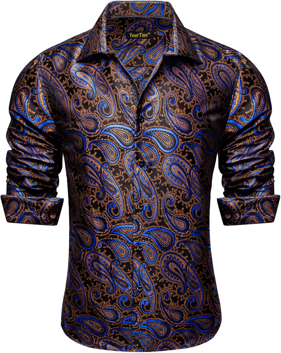 Blue Gold Paisley