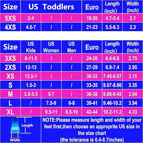 Miniatura 4 de Aletas de natación para niños, cómodas aletas de silicona para nadar y bucear, tamaño adecuado para principiantes, niños, niñas, niños y adultos