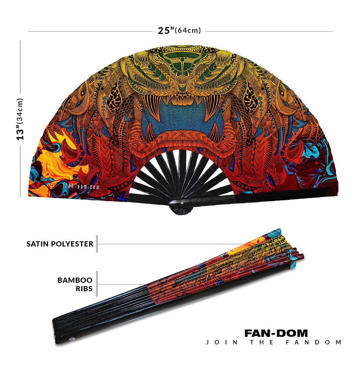 Ventaglio Olografico Pieghevole | Per Festival E Danza | Design Iridescente | 68 Cm - Foto 7