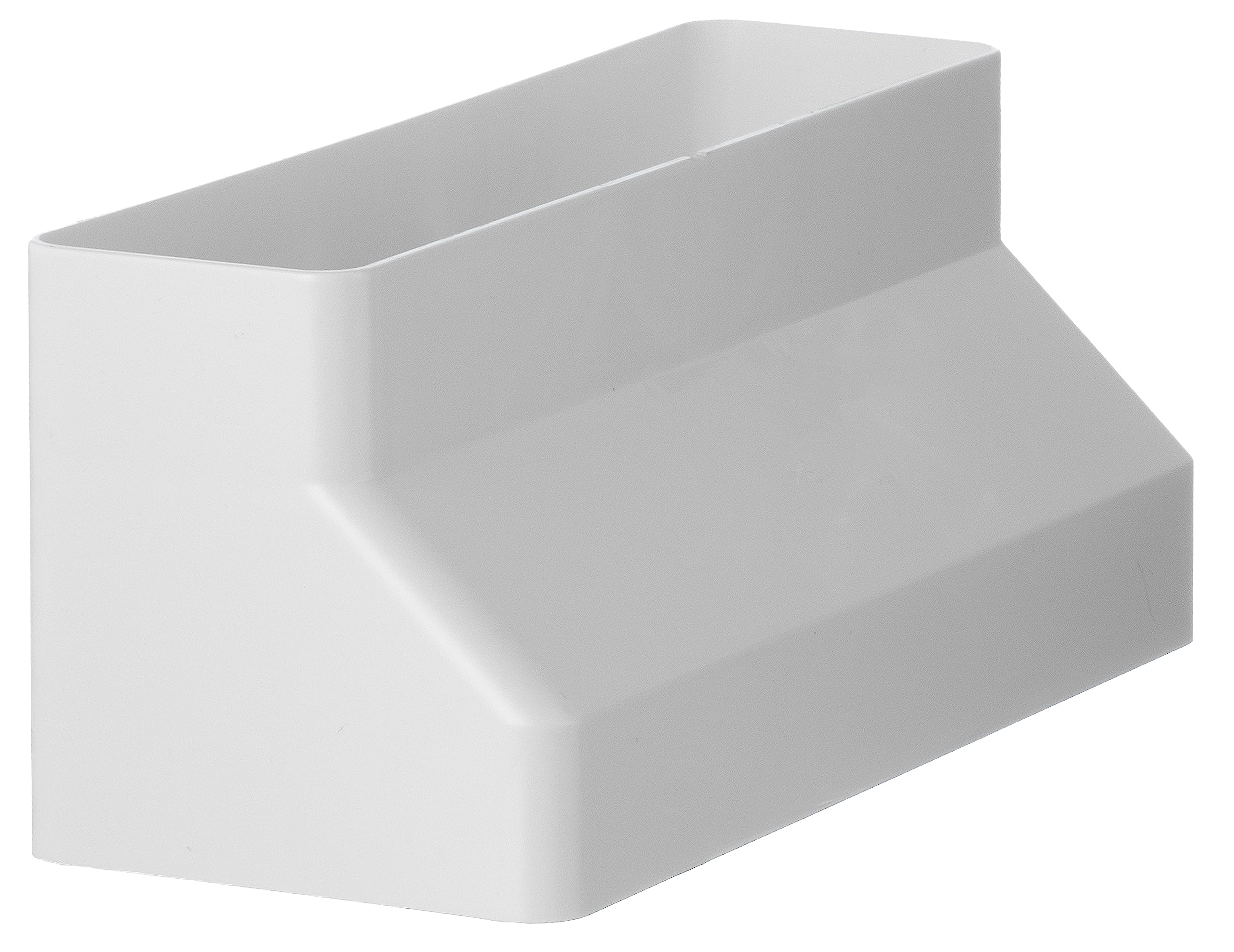 Steinberg14 Reductor de canal plano blanco de 220 x 90 mm a 220 x 55 mm, plástico