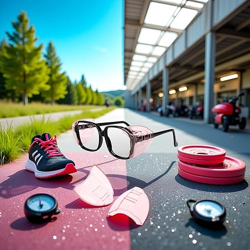 Miniatura 3 de 1 juego de gafas de seguridad laterales protectores laterales flexibles y ligeros para correr, ciclismo, deportes al aire libre, escudo contra el