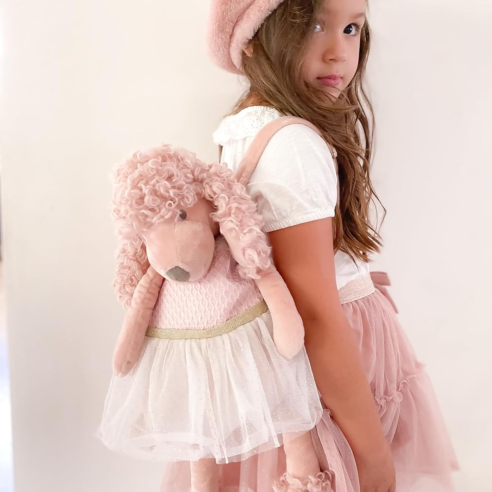 Amazon.com | MON AMI Poodle Dog Soft Plush Backpack 21”, Toddler