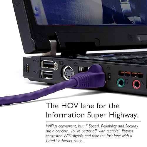 Vista 23 de GEARIT Paquete de 24 cables de conexión Ethernet Cat5e de 1 pie - Cable de red LAN RJ45 sin enganches, color negro