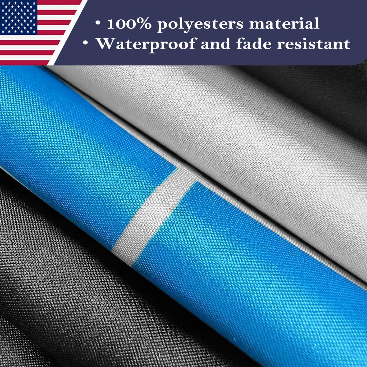Double Sided Blue United States Space Force Military Flag 3x5 Outdoor Made In USA- Heavy Duty 3Ply Polyester US Space Force USSF Flags Banners with White Starting Tape and 2 Brass Grommets