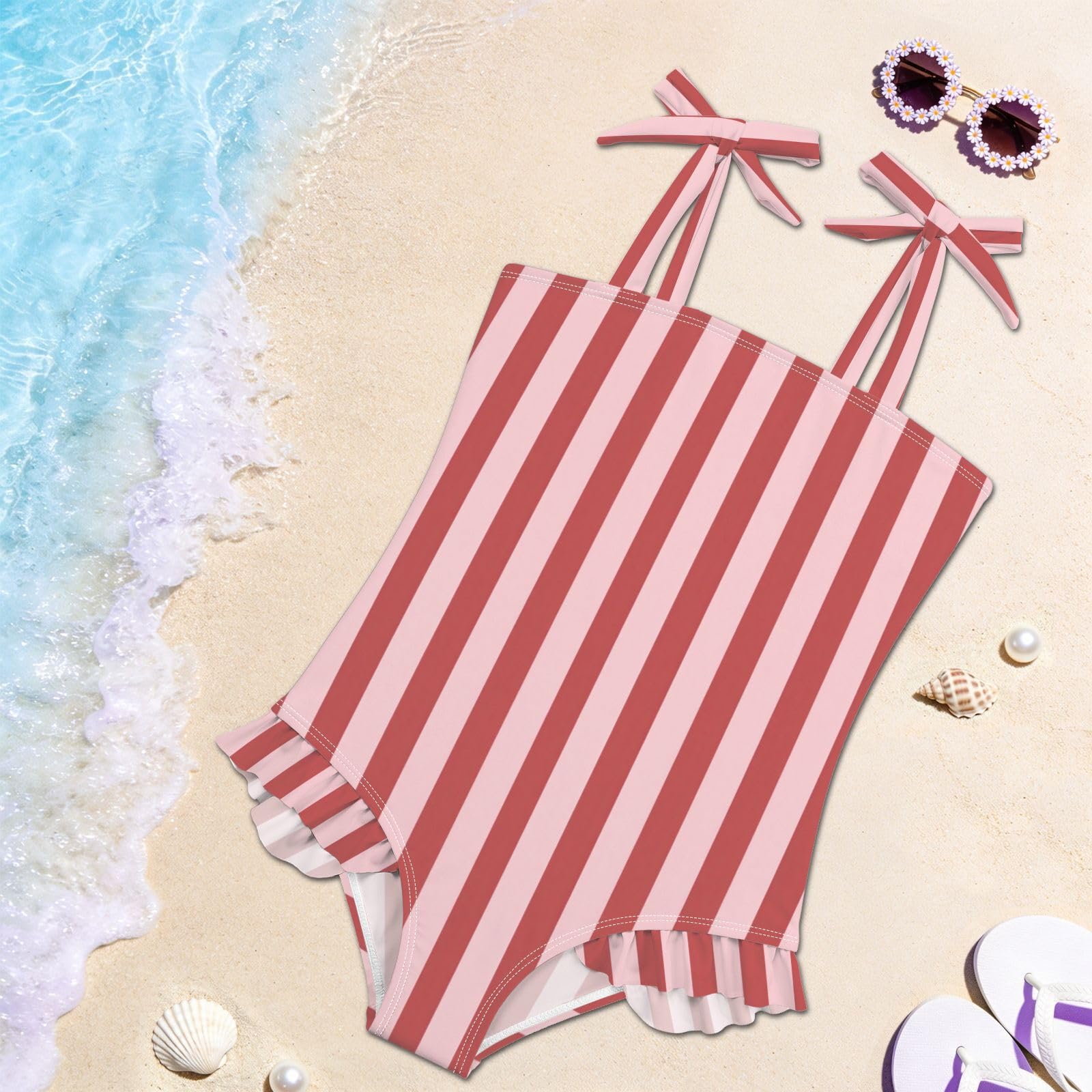 FRODOTGV Costume da bagno intero per ragazze, ad asciugatura rapida, costume da bagno estivo da spiaggia per bambine