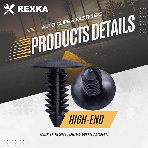 Miniatura 3 de Rexka 100 clips de retención para parachoques de guardabarros 6030441 para Jeep Dodge Ram Chrysler 100 unidades