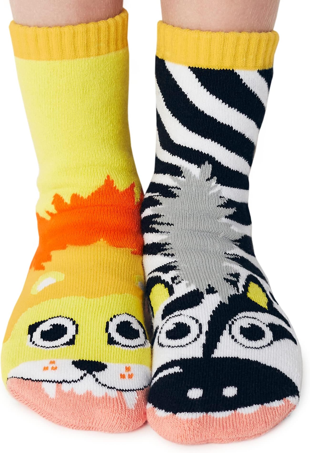 Pals Cool Outdoor Mismatched Animals Kids Socks, Durable & Cozy Pairs for Boys and Girls, Funny, Crazy, & Funky, 1 Pair