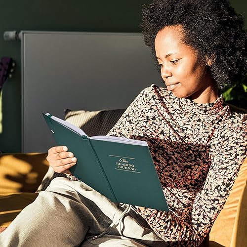 Miniatura 6 de JUBTIC Diario de lectura, diario de lectura para 75 reseñas de libros y seguimiento de tu progreso de lectura, accesorios para libros de regalo para