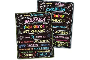 Reusable and Washable First Day of School Sign 13"x10.5"