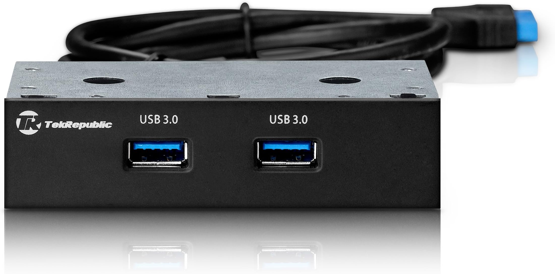 TIU-3000 3.5 inch Front Panel USB Hub with 2 USB 3.0 Ports (2ft 20-Pin Adapter Cable)
