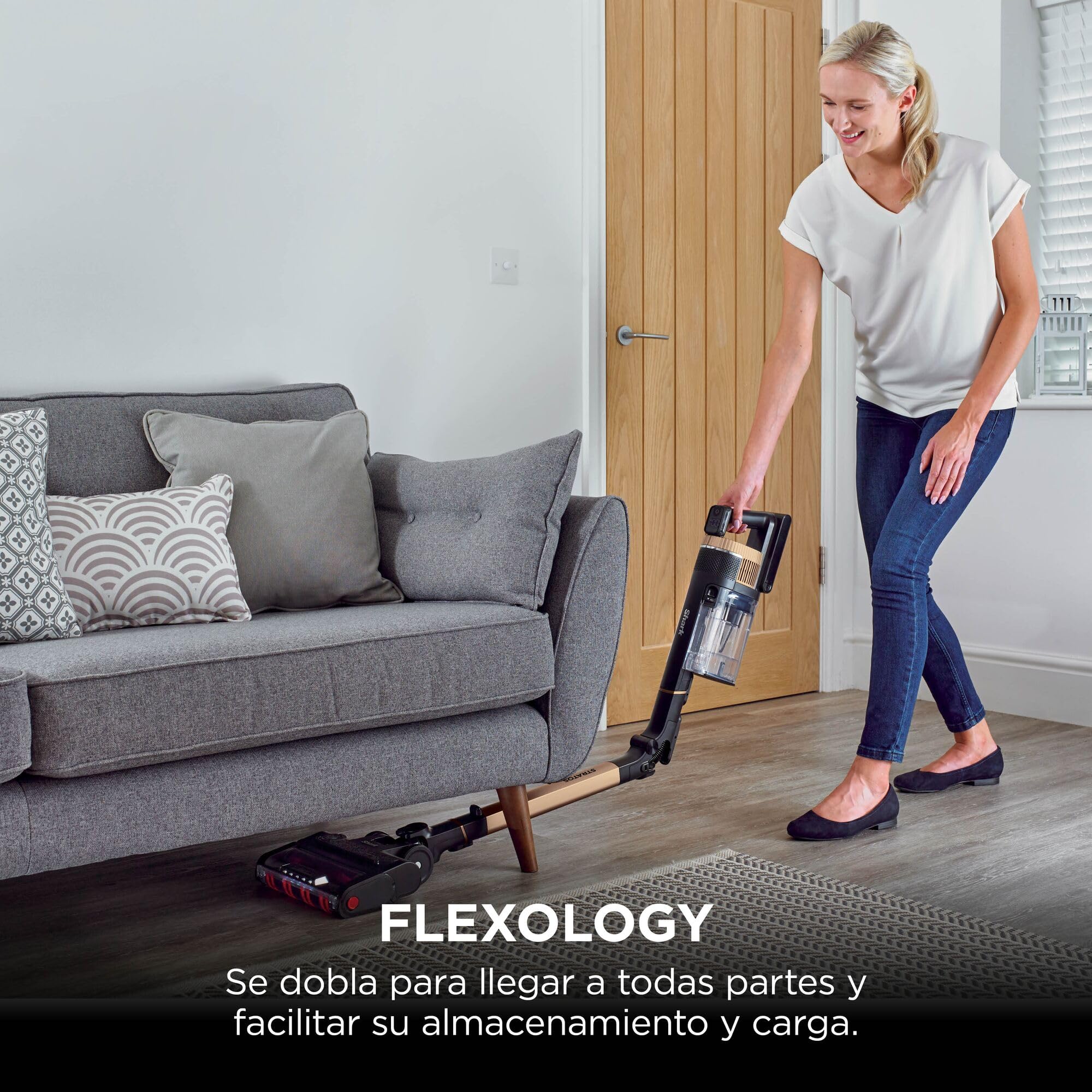 Shark Stratos Aspiradora sin Cable - Hasta 60 Minutos de Autonomía con Clean Sense IQ y Anti Hair Wrap - Incluye Kit de Limpieza para Coche - Cobre, IZ400EUTBK