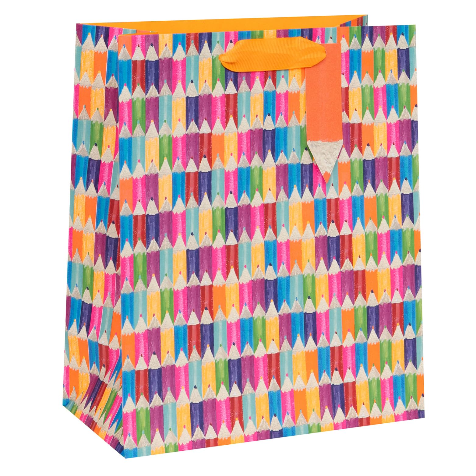 Glick Luxury Gift Bag, Thank You Teacher, Pencils Thank You Design, 26 x 31.5 x 13.5 cm, Multicoloured
