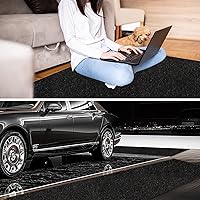 Vista 6 de Alfombras de pasillo de 2 x 2 pies con respaldo de goma, alfombras de pasillo para interiores y exteriores, color negro, se puede utilizar como