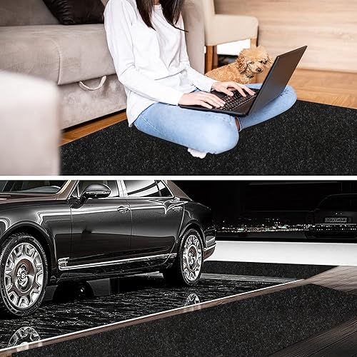 Miniatura 6 de Alfombras de pasillo de 3 x 70 pies con respaldo de goma, alfombras de pasillo para interiores y exteriores, color negro, se puede utilizar como