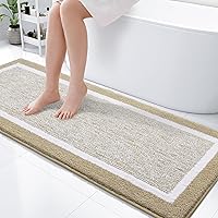 Vista 47 de OLANLY Alfombras de baño 30x20, tapete de baño de microfibra extra suave y absorbente, antideslizante, lavable a máquina, secado rápido, alfombra