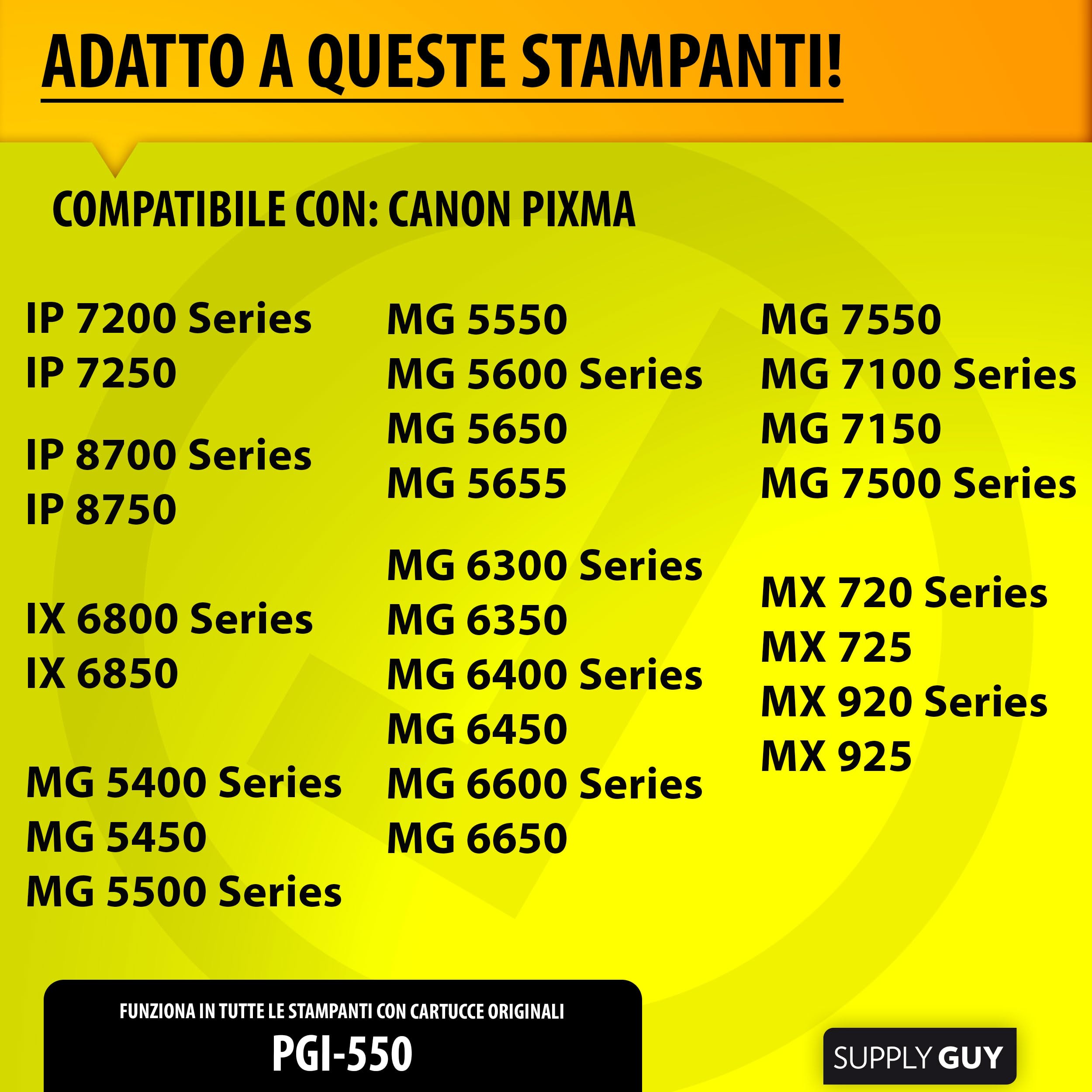 Supply Guy 5 cartucce per stapanti con chip copatibile con Canon CLI