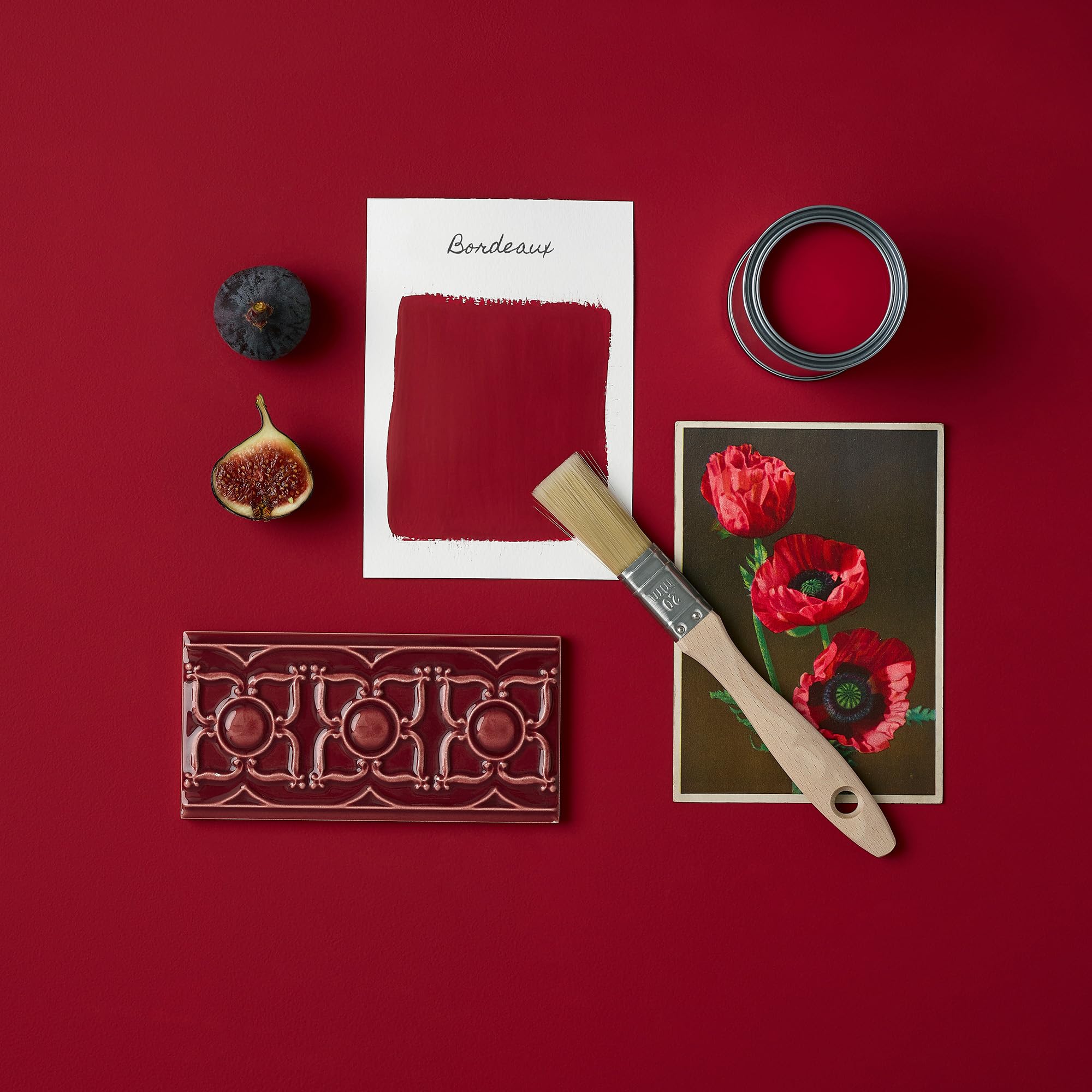 Rust-Oleum strapazierfähige, abwaschbare Bodenfliesenfarbe in rot Matt Finish - Bordeaux 2,5 Litres