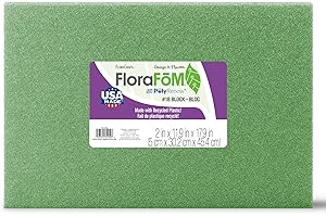FloraCraft FloraFōM Block 2 Inch x 11.9 Inch x 17.9 Inch Green Styrofoam