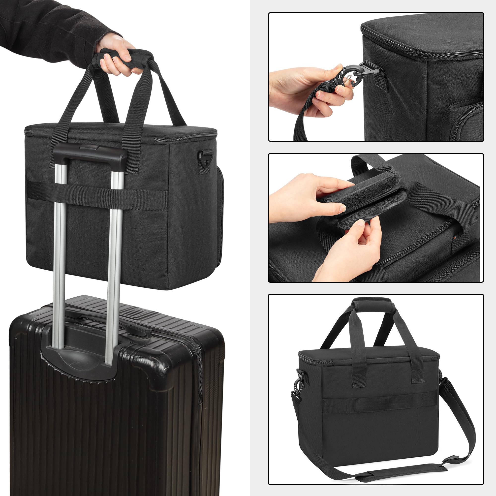 PGmoon Custodia per Microfono Wireless a 9 Slot, Borsa per Microfono da Viaggio Custodia per Microfono per Sistema Microfonico Portatile per Canto, Karaoke, Feste (Design Brevettato)