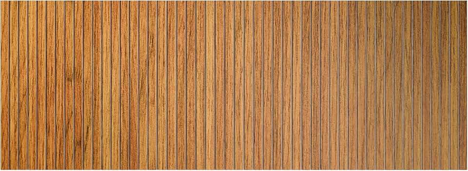 Painel Cabeceira Ripada Cama Casal Box Mdf Decoração Quarto (Freijó)