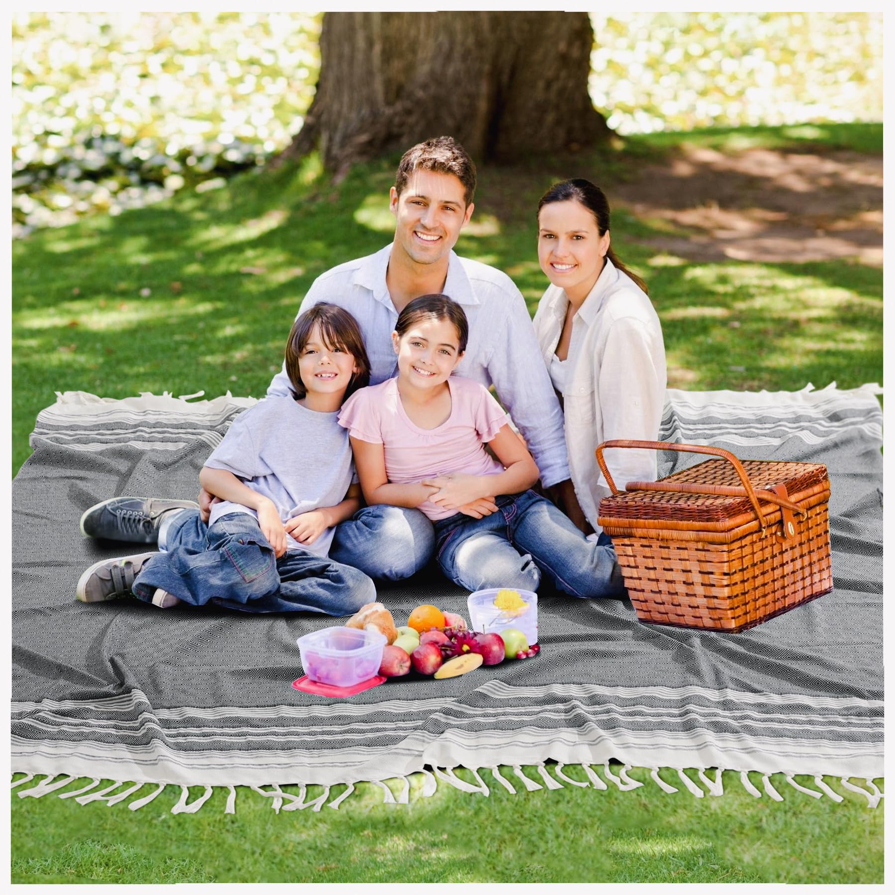 Large Soft Picnic Blanket Outdoor Law Grass Mat Park Car Travel Europe Mexico Trip Beach Towel Outside Summer Vacation Stuff Accessories Road Trip Essential Camping Gear Ship Cruise Gear Must Haves
