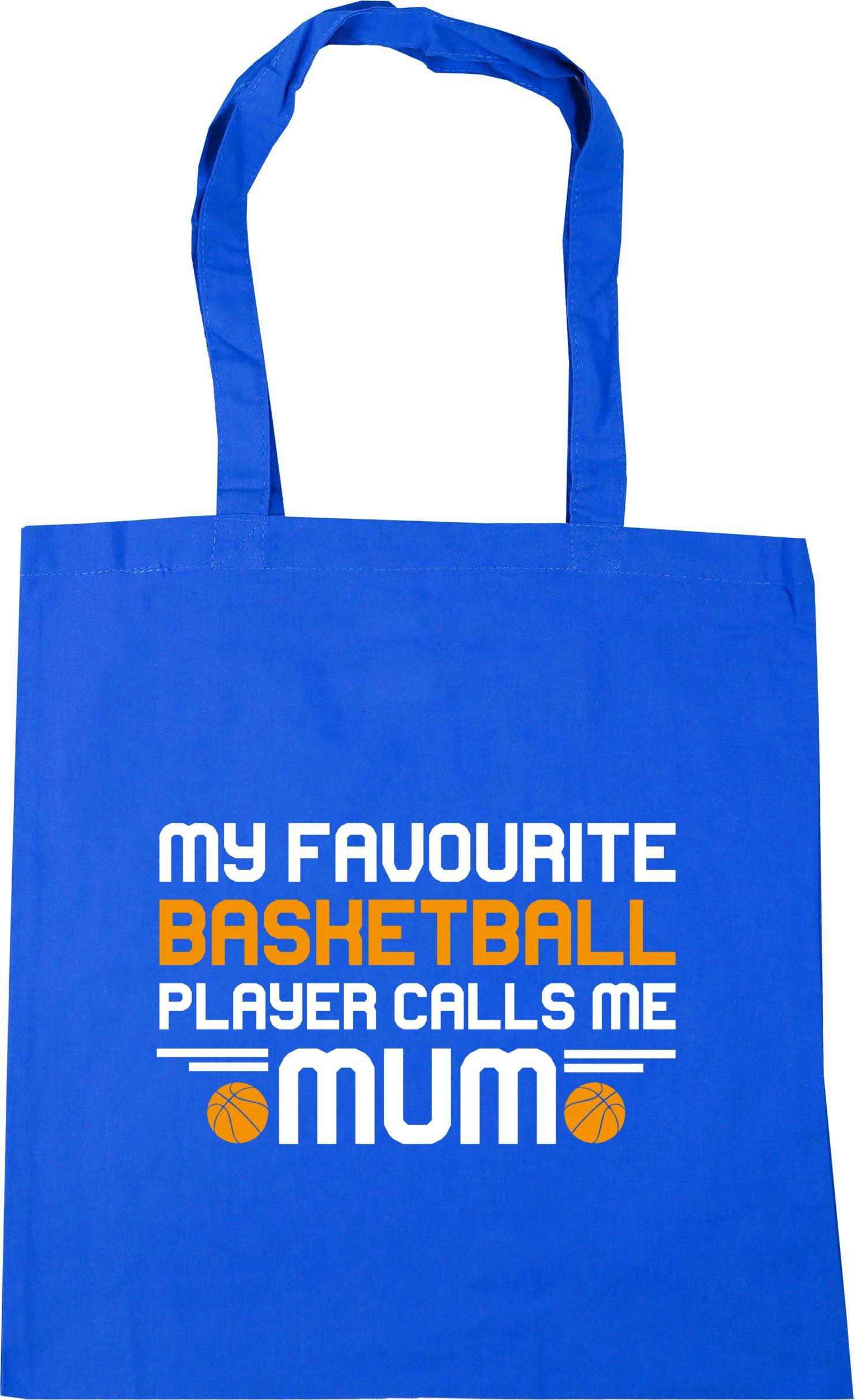 Hippowarehouse My favorite player calls me mum basketball Tote Shopping Gym Beach Bag 42cm x38cm, 10 litres