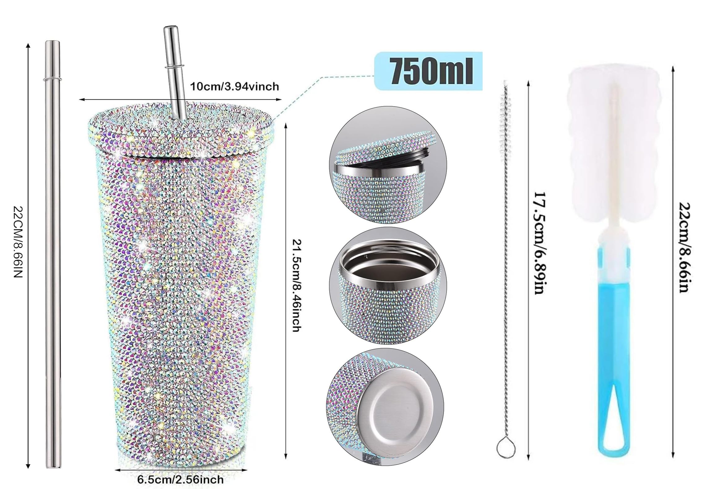 新品 ストロー キラキラ 水筒 大容量 蓋付き キラキラダイヤモンドボトル 新品 ストロー キラキラ 水筒 大容量 蓋付き キラキラダイヤモンドボトル