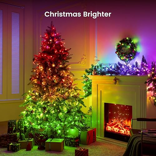 Miniatura 4 de YEELIGHT Tira de luz RGB para árbol de Navidad, 66 pies con 200 LED, más de 20 efectos de iluminación preestablecidos, flujo de música, control de