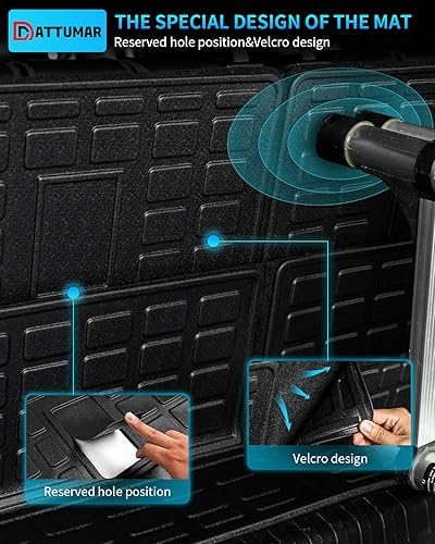 Miniatura 5 de Tapete de carga compatible con Toyota 4 Runner 2010-2024 de 7 asientos, tapete de carga para maletero, protector de asiento trasero de TPE 2023,