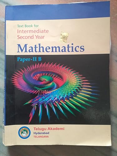Textbook For Intermediate Second Year - Mathematics Paper - II B