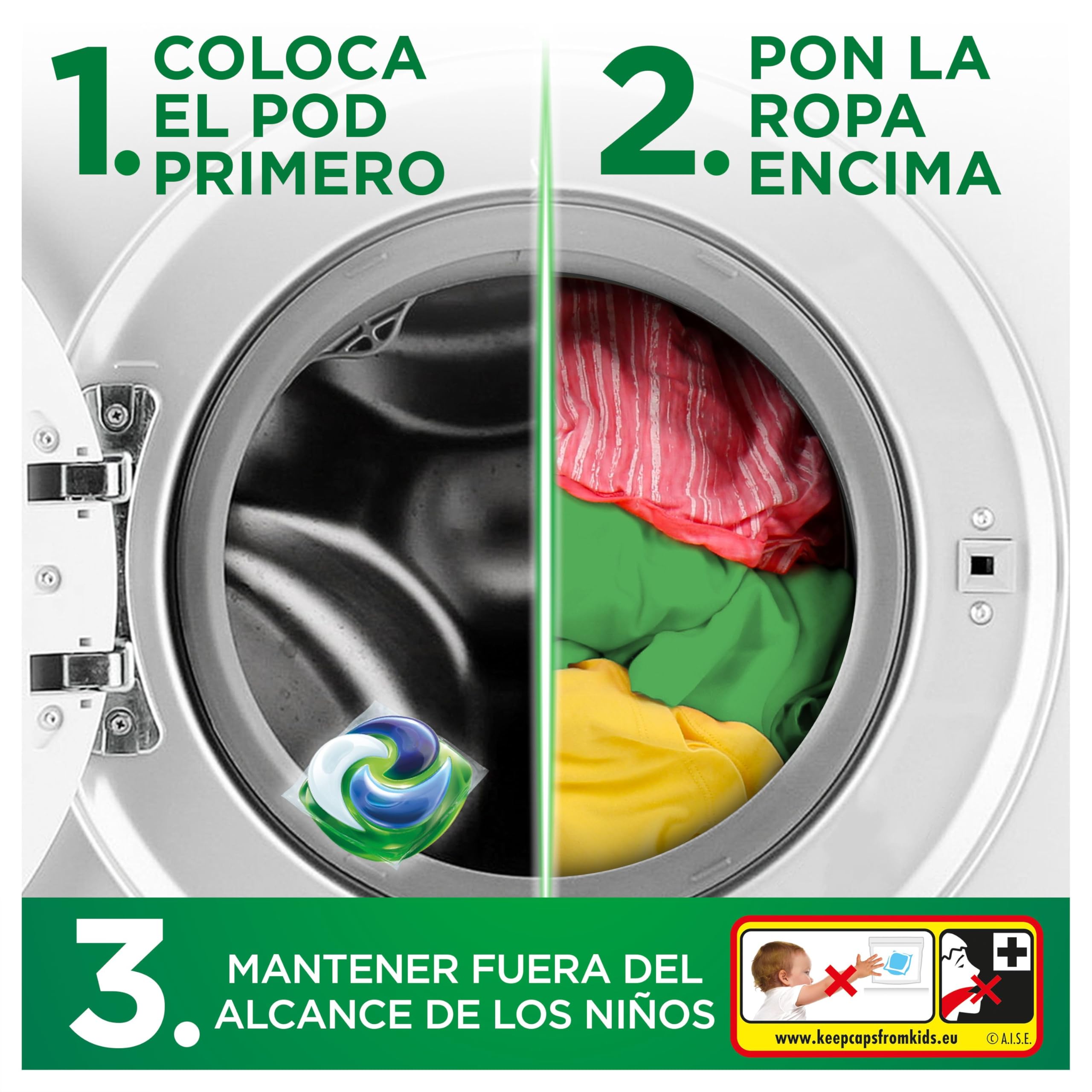 ARIEL PODS Platinum Detergente Lavadora Liquido 76 Capsulas/Pastillas, Jabon Frescor de Abril, Limpieza Profunda Incluso en Ciclos Mas Frios