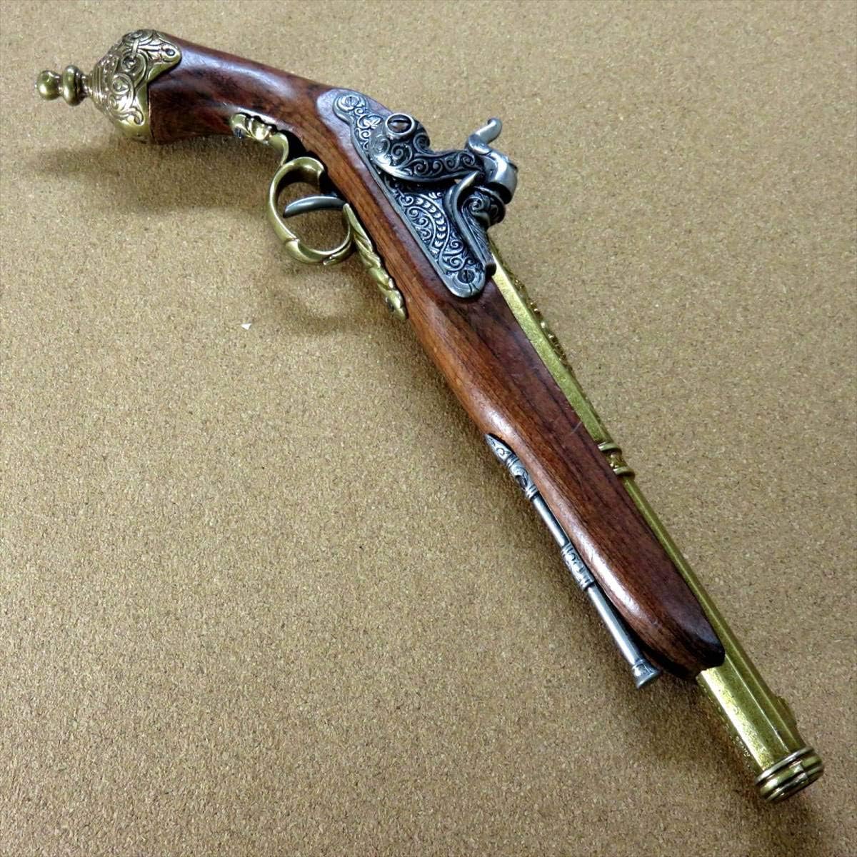 【ラスト一点】古式銃 装飾的な金属パーツ付き 約70cm レプリカ Amazon.co.jp: スペイン製 フリントロック式 中世 古式銃 レプリカ