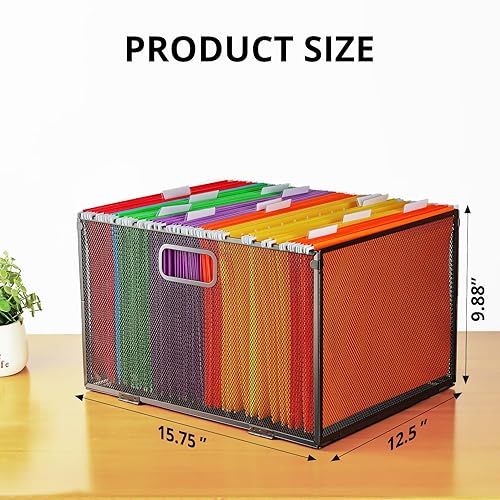 Miniatura 3 de FUCDTEFC Organizador de archivos colgante, caja de carpetas de archivos de malla, caja de archivos, organizador de carpetas de archivos, caja de
