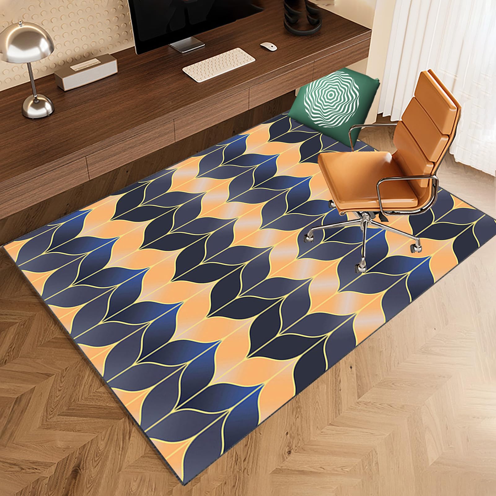 80 x 120 cm Gaming Stuhlunterlage / Stuhlmatte für Harte Böden / Rutschfest-Bürostuhl Bodenschutz / Mehrzweck-Stuhlteppich für Zuhause / Gaming Stuhl Teppich für Hartböden Parkett Laminat Fliesen