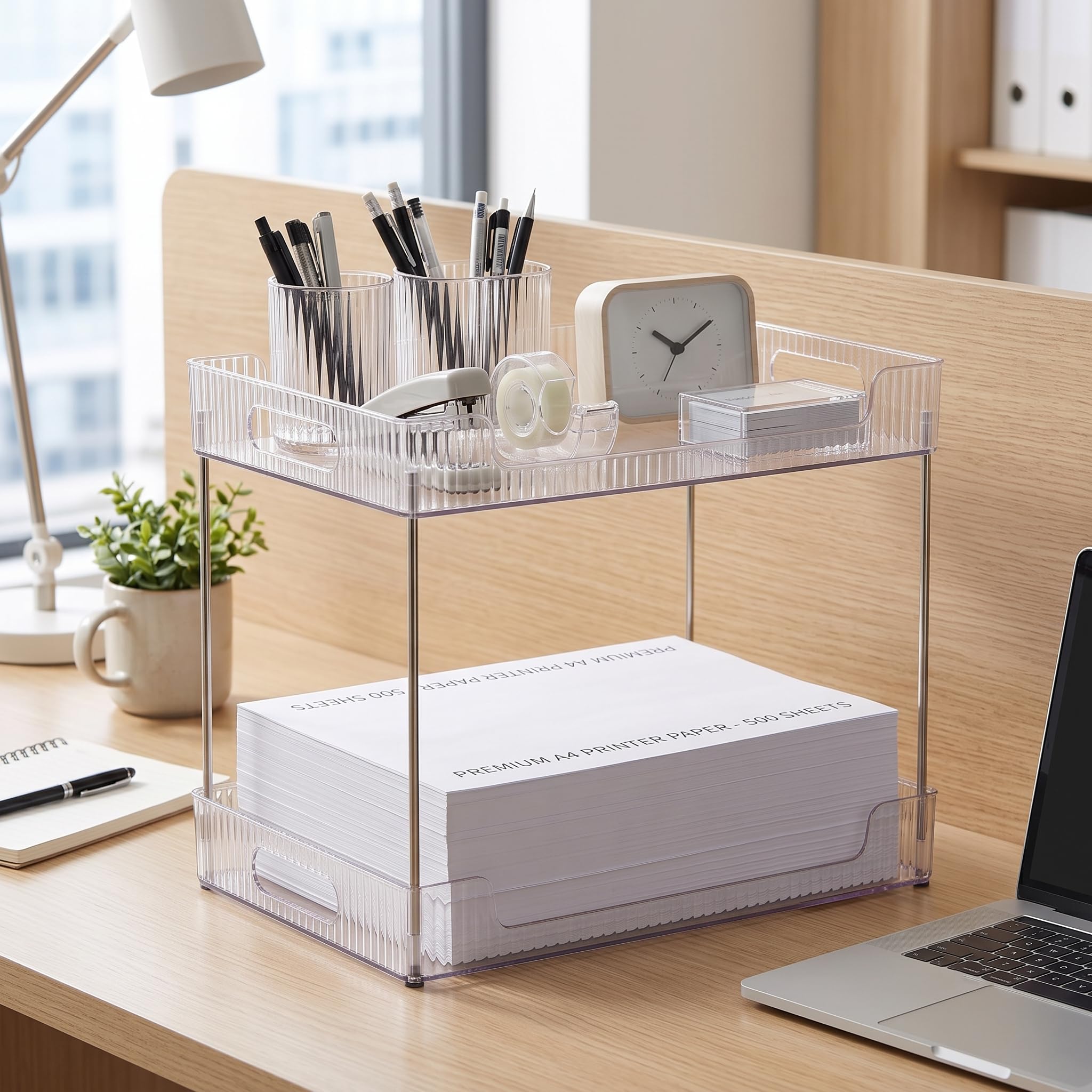 Goderewild Organizer da bagno, scaffale multiuso per cosmetici e prodotti per la cura della pelle, organizer per trucchi per vassoio da toeletta, soluzione di archiviazione per piano di lavoro per