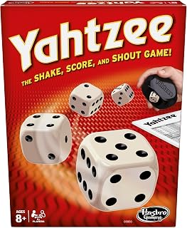 Hasbro Yahtzee Classic Dice Game - Fast-Paced Strategy for Kids, Teens, Adults, Family Game Night, Ages 8+