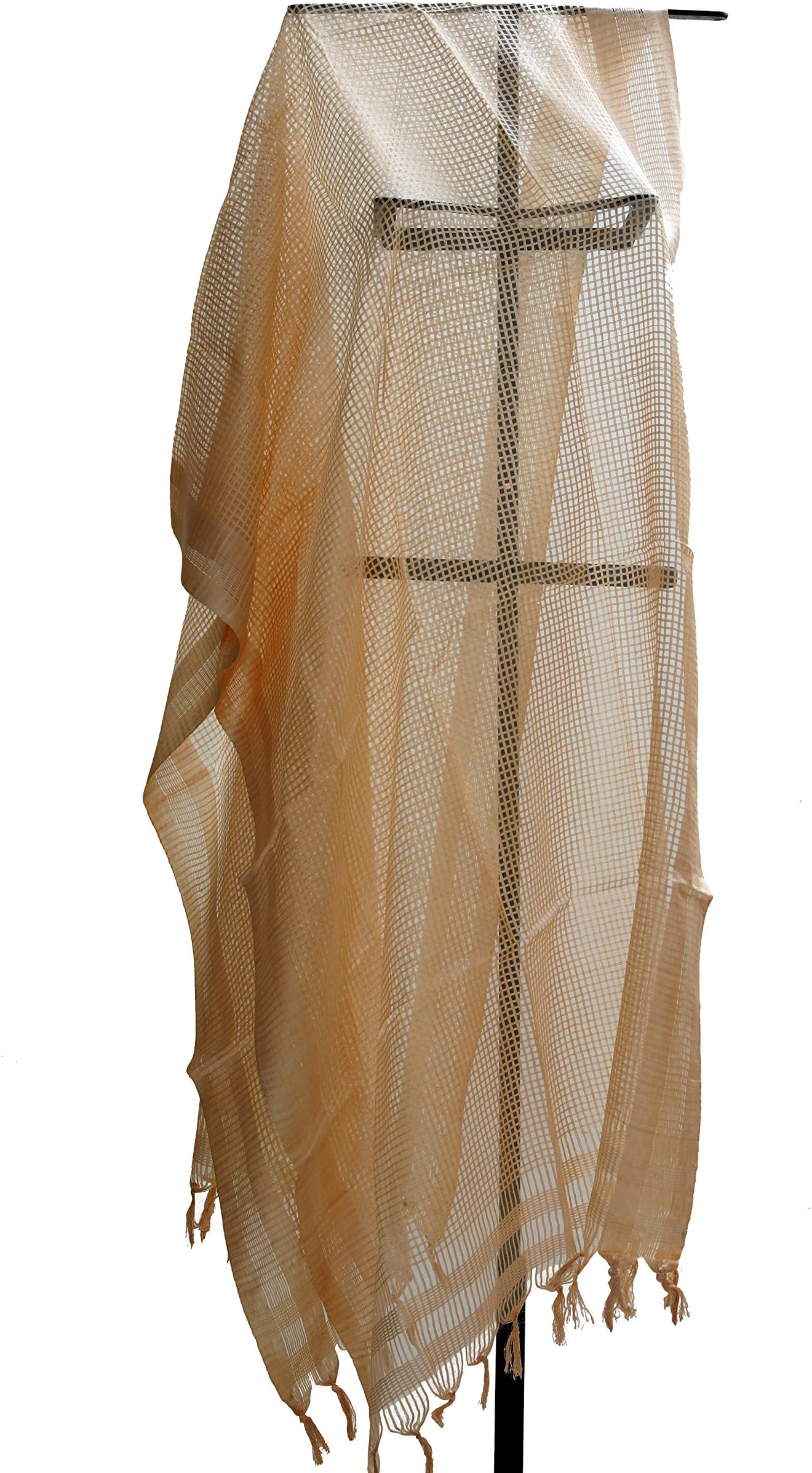 Ekaki Silk Net Dupatta Square Pattern