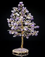 Vista 184 de Rose Quartz Gemstone Tree of LifeNatural Reiki Crystals Gemstone Chakra Tree for Positive Energy, Geode Agate Slice Base, Feng Shui Decor, Good