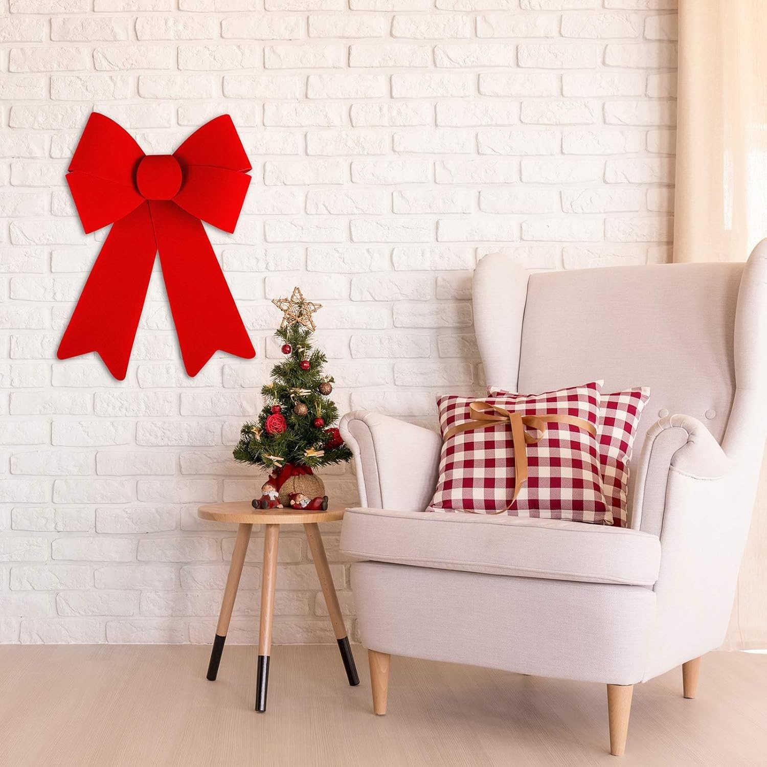 URATOT 9 Pack Red Christmas Wreaths Bows 9 x 12 Inches Velvet Christmas Holiday Bows Xmas Embellishment Craft Bows for Christmas, Wedding Decor