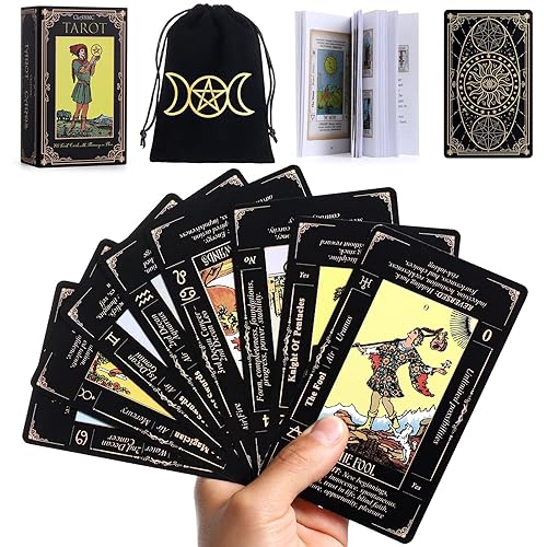 Tarot Cards Deck with Guide Book & Linen Carry Bag