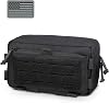 WYNEX Tactical MOLLE EDC Horizontal Pouch of Multi-Function Design, Molle Tool Pouch Compact Utility Bag Multipurpose Molle Attachment Fanny Pack Organizer, Shoulder Strap and Flag Patch are Included