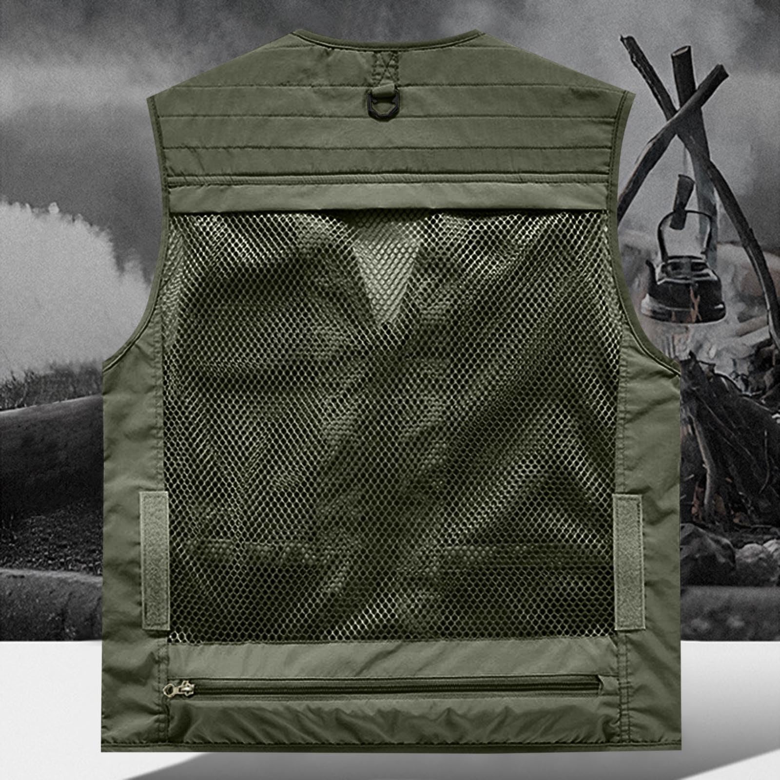 NUSGEAR Chaleco para Hombre Trabajo con Múltiples bolsillos Camiseta Sin Mangas Casual Cámping Ropa Al Aire Libre Ligero Deportivos Chaleco hombre Cremalleras Talla Grande